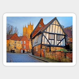 Lincoln Cathedral and the Crooked House Sticker